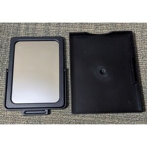 Mary Kay Black Folding Make-Up Travel Mirror with Mesh Bag Approx 5" X 7"